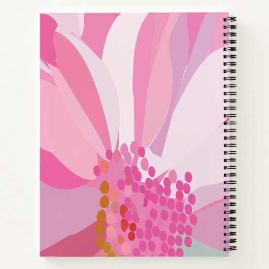 Carnet Fleur marguerite rose personnalisée (Dos)