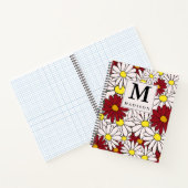 Carnet Fleur marguerite rouge blanc (Intérieur)