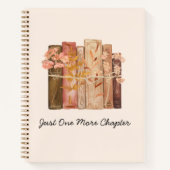Carnet Fleur Marron Rose Aquarelle Citation Lectur (Devant)