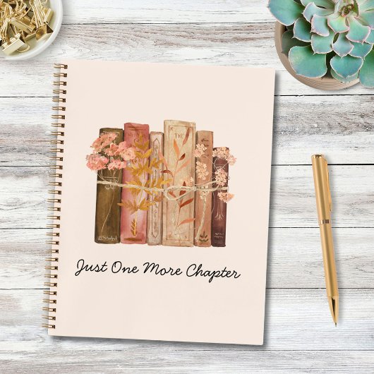 Carnet Fleur Marron Rose Aquarelle Citation Lectur