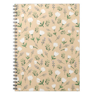 Carnet Fleur minimaliste blanche