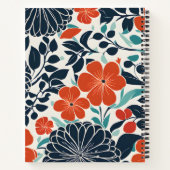 Carnet Fleur moderne et noire (Dos)