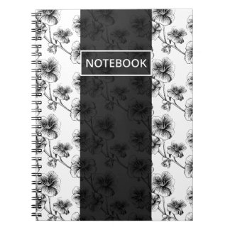 Carnet Fleur monochrome