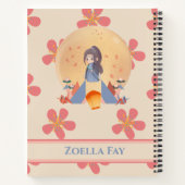 Carnet Fleur Motif Chibi fille (Dos)