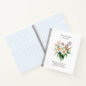 Carnet Fleur Narcisse de décembre avec oiseaux floraux (Intérieur)