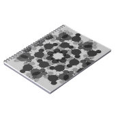 Carnet Fleur noire et grise Abstraite (Côté gauche)