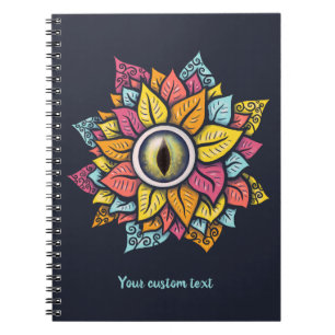 Carnet Fleur Oeil Éffrayant Coloré Bizarre Art Surréel