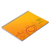 Carnet Fleur orange (Côté gauche)