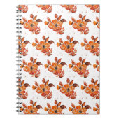 Carnet Fleur orange d'aquarelle (Devant)