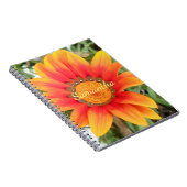 Carnet Fleur Orange Simple Personnalisée (Côté Droit)