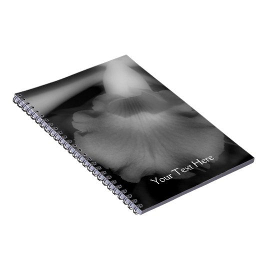 Carnet Fleur Orchidée Noire Et Blanc (Côté Droit)