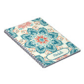 Carnet Fleur orientale et nom classique mandala (Côté Droit)