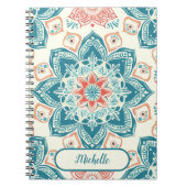 Carnet Fleur orientale et nom classique mandala (Devant)