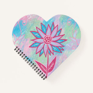 Carnet Fleur Pastel à main mignonne