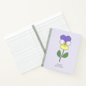 Carnet Fleur pastel botanique sauvage de Pansy (Intérieur)