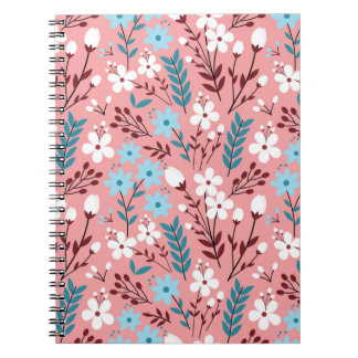 Carnet Fleur pastel coloré Motif sans couture avec rose 