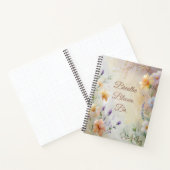 Carnet Fleur pastel rêveuse avec écriture moderne élégant (Intérieur)