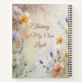 Carnet Fleur pastel rêveuse avec écriture moderne élégant (Dos)