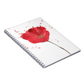 Carnet Fleur peinte 2 de pavot d'aquarelle (Côté Droit)