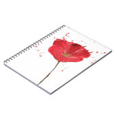 Carnet Fleur peinte 2 de pavot d'aquarelle (Côté gauche)