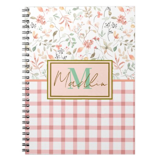Carnet fleur personnalisé (Devant)
