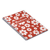 Carnet Fleur personnalisée Rétro (Côté Droit)