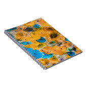 Carnet Fleur pétée jaune et bleu (Côté Droit)