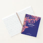 Carnet Fleur Psychedelique Groovy Violet 60 70 (Intérieur)