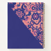 Carnet Fleur Psychedelique Groovy Violet 60 70 (Dos)
