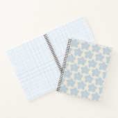 Carnet Fleur Rétro Bleu Clair Et Crème (Intérieur)