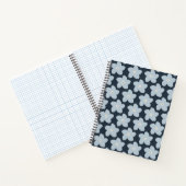 Carnet Fleur Rétro Bleu Clair Et Navy (Intérieur)