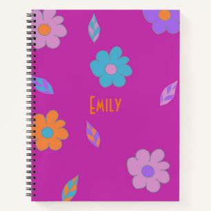 Carnet Fleur Rétro Filles mignonnes