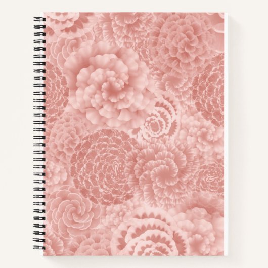 Carnet Fleur rose (Devant)