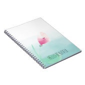 Carnet Fleur rose Aqua Ombre (Côté Droit)