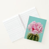 Carnet Fleur rose Au-Dessus de Spiky Cactus (Intérieur)