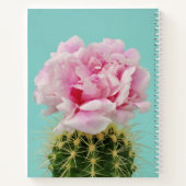 Carnet Fleur rose Au-Dessus de Spiky Cactus (Dos)