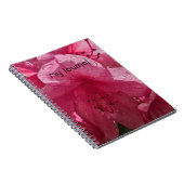 Carnet Fleur rose avec texte (Côté Droit)