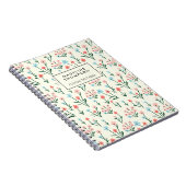 Carnet Fleur rose bleue botanique florale simple (Côté Droit)