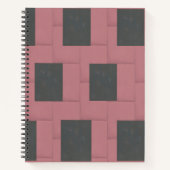 Carnet Fleur rose Checker Abstrait (Devant)