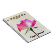 Carnet Fleur rose et blanche Revue de prière (Côté Droit)