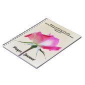 Carnet Fleur rose et blanche Revue de prière (Côté gauche)