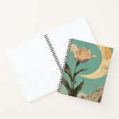 Carnet Fleur rose et lune de croissant (Intérieur)