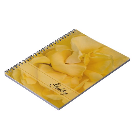 Carnet Fleur rose jaune (Côté gauche)