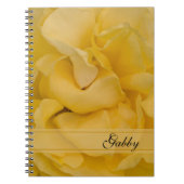 Carnet Fleur rose jaune (Devant)