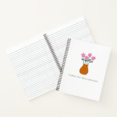 Carnet Fleur rose mignonne simple dans le vase Personnali (Intérieur)