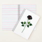 Carnet Fleur rose noire (À l'intérieur)
