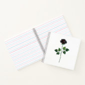 Carnet Fleur rose noire (Intérieur)