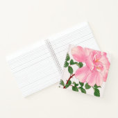 Carnet Fleur rose rose et Feuilles verts (Intérieur)