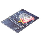 Carnet Fleur rose rose Gratitude (Côté gauche)