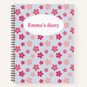 Carnet Fleur rose Sakura (Devant)